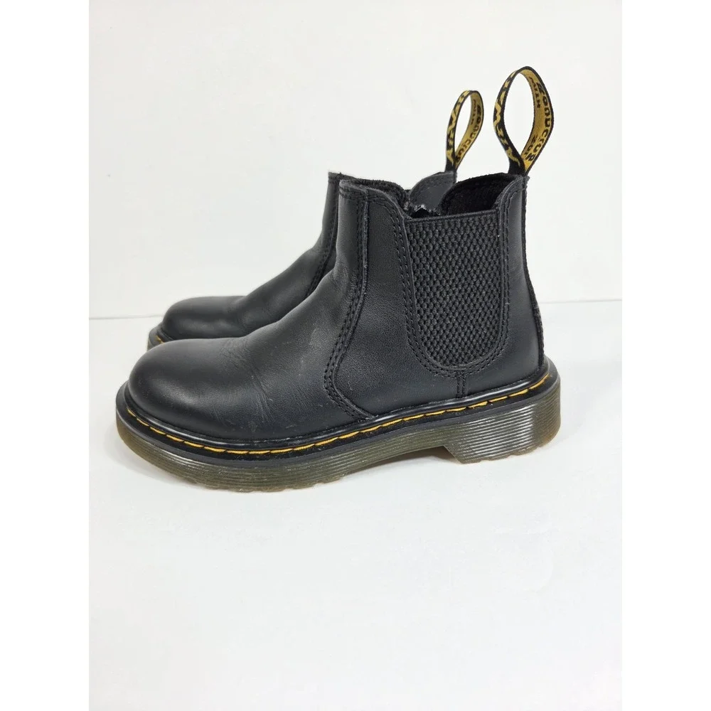 Dr. Martens 2976 J Chelsea Boots Kids Size 12 Black Softy T Leather Side Zip